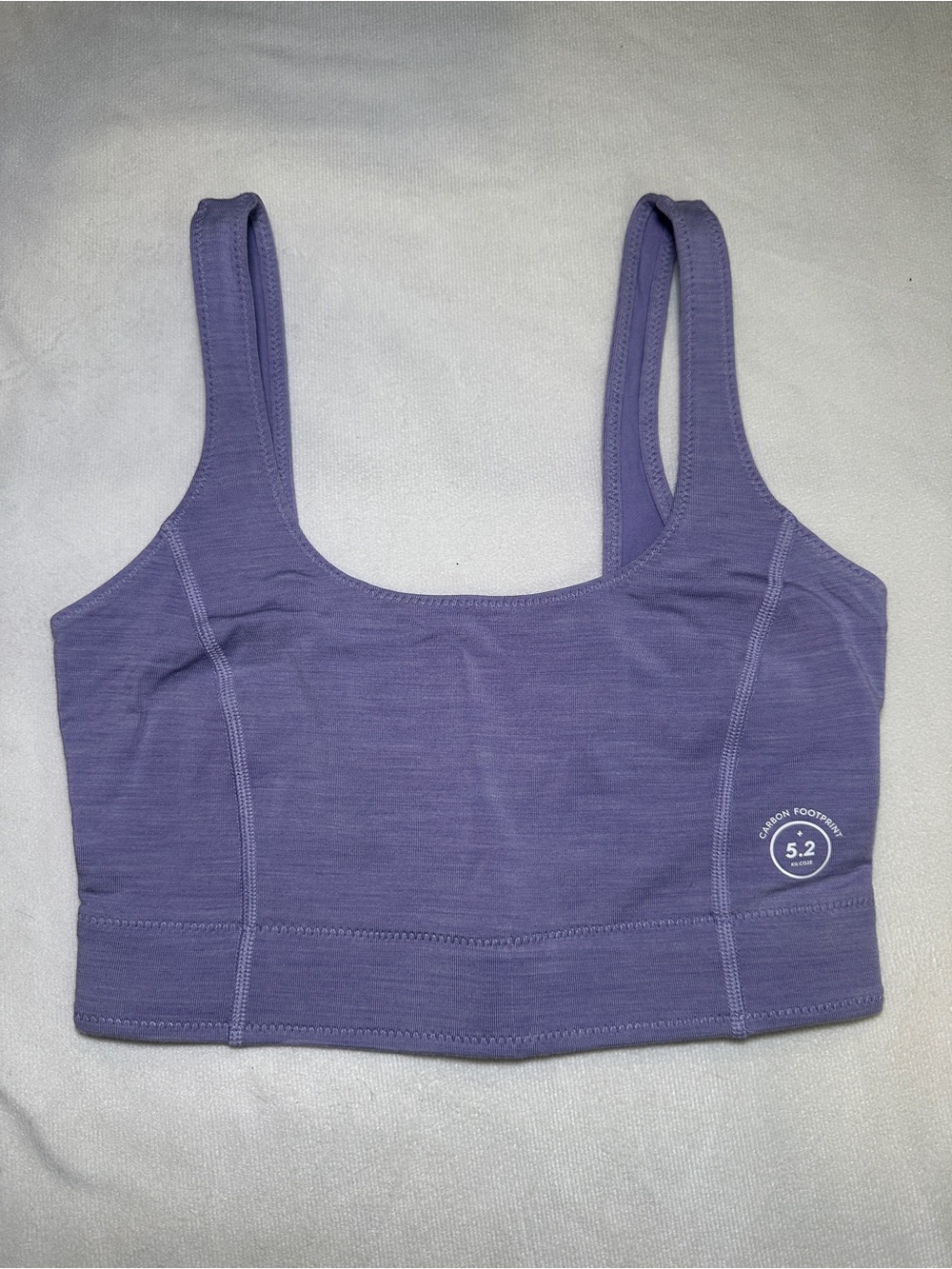 Allbirds Natural Flow Crop Tank Sports Bra – Purple XS Merino Wool